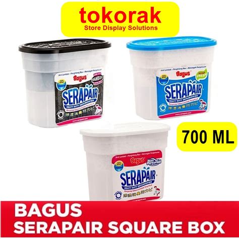 Jual BAGUS SERAPAIR 700 ML SQUARE BOX SERAP AIR CHARCOAL EXTRA FRESH