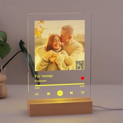 Amazon De Keye Song Cover Glas Bild Mit Foto Personalisiert Song