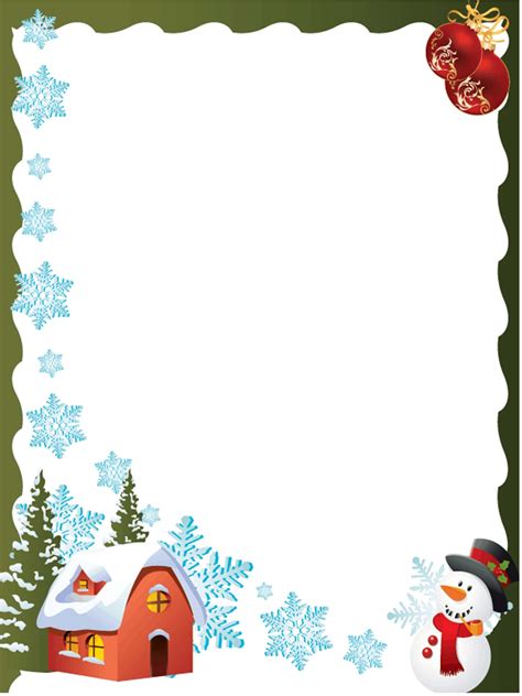 Free Printable Christmas Border Templates Word Psd