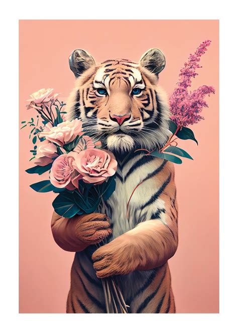 Tiger Bouquet Poster Barntavlor