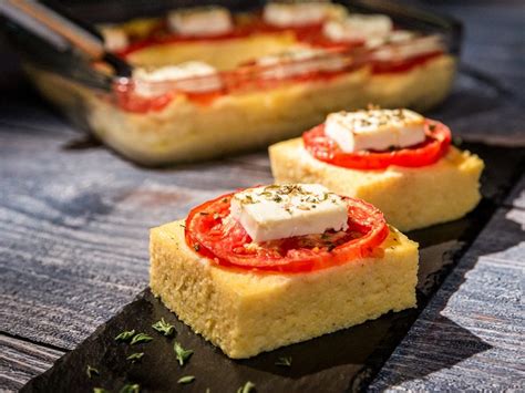 Baked Cheesy Polenta With Tomatoes