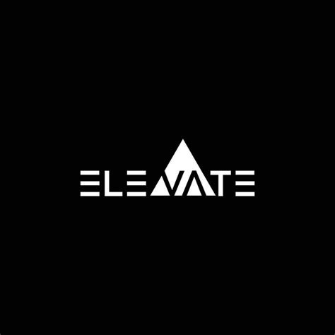 TYPOGRAPHY text logo ELEVATE modern. Isolated white background 7232988 ...