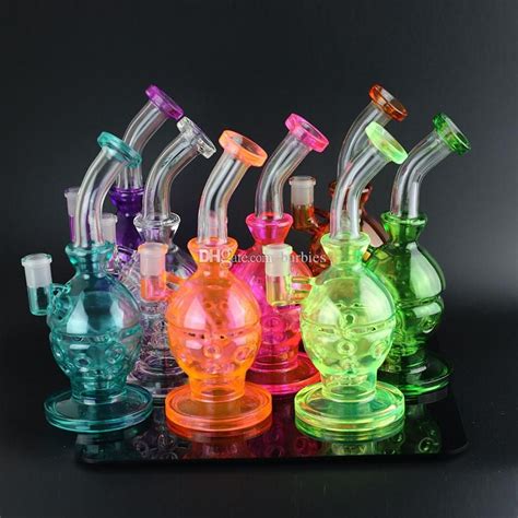 Glass Bongs Water Pipes Recycler Filter Percolators Smoking Two