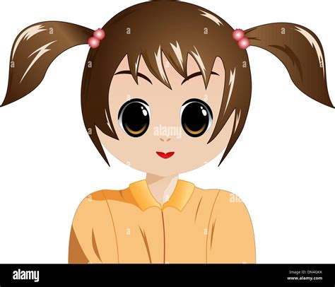 Jeune Fille Manga Banque D Images Vectorielles Alamy