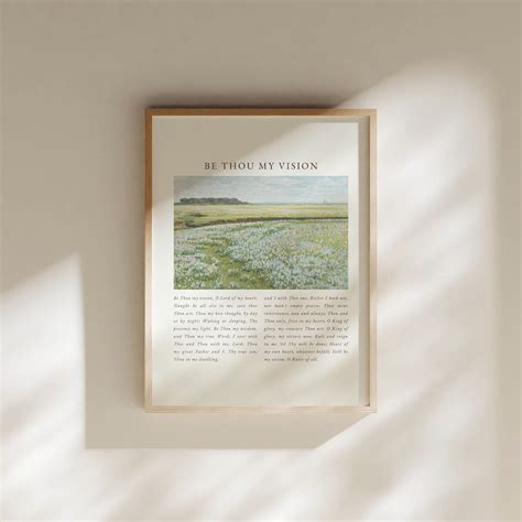 Be Thou My Vision Hymn Wall Art Be Thou My Vision Print Christian
