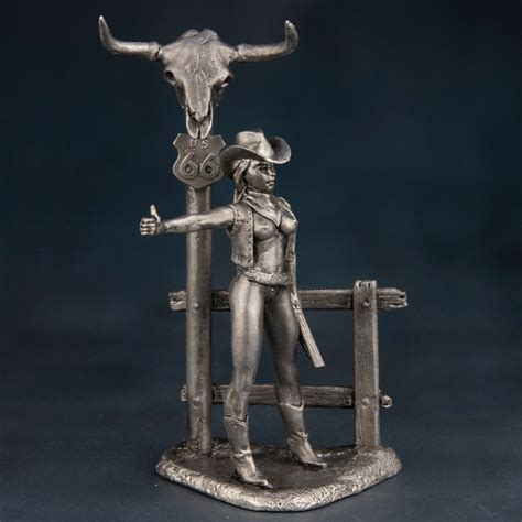 Unpainted Nude Female Statues Tin Toy Naked Woman Miniatures Erotic Metal Sculpture Sexy