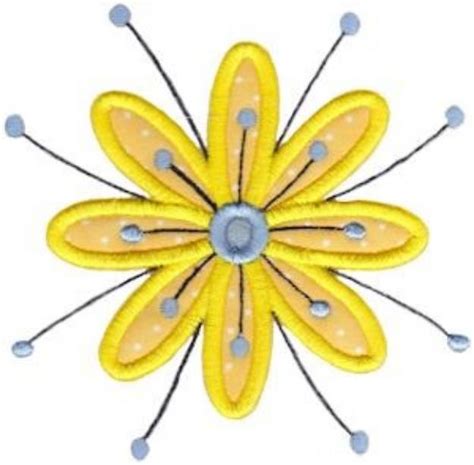 Applique Daisy Machine Embroidery Design Embroidery Library At
