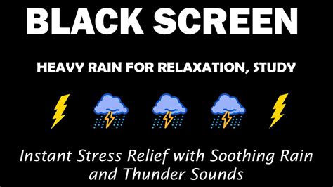 Instant Stress Relief With Soothing Rain And Thunder Sounds Heavy