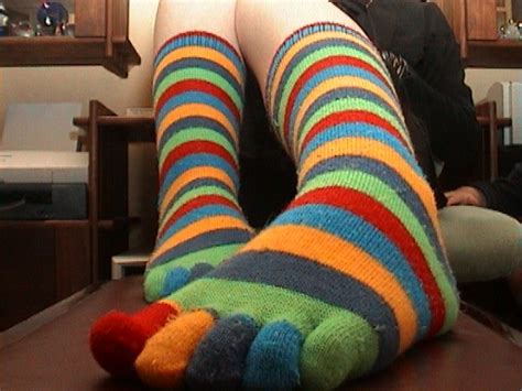 Teh Rainbow Toe Socks By Beca Chan On Deviantart