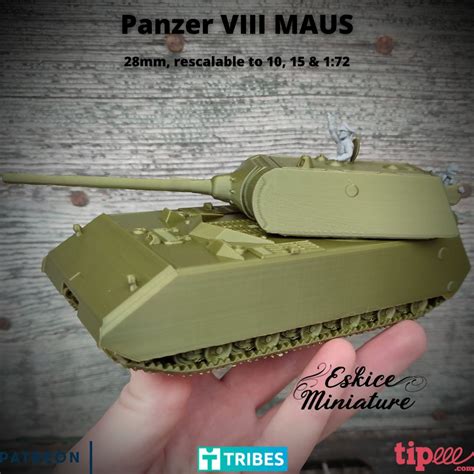 3D file Panzer VIII Maus - 28Mm・3D print model to download・Cults