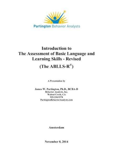 Pdf Introduction To The Assessment Of Basic Language And B5 C5 D5