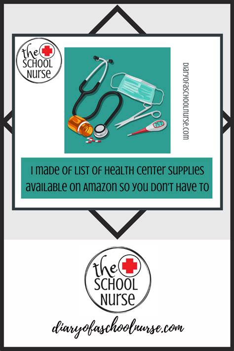 Diary Of A School Nurse: Supplies For The School Nurse's Office