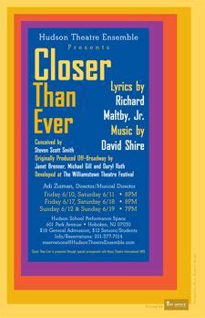 Closer Than Ever David Shire Lyrics Poster