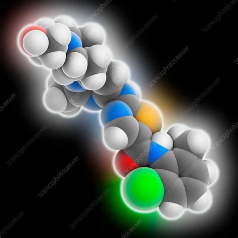 Dasatinib Cancer Drug Molecule Stock Image C Science