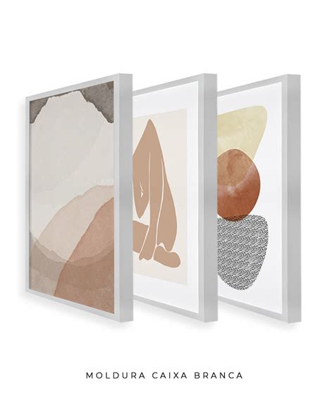 Quadros Decorativos Aguada Nude Neutral Silhueta Havana Pomme