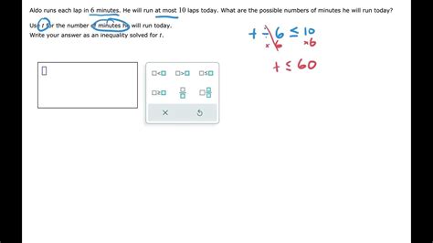 Solving A Word Problem Using A One Step Linear Inequality Aleks