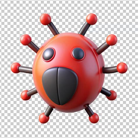 Premium Psd Virus Isolated On Transparent Background