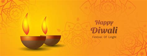 Happy Diwali Banner Background Festival Of Lights Banner Design