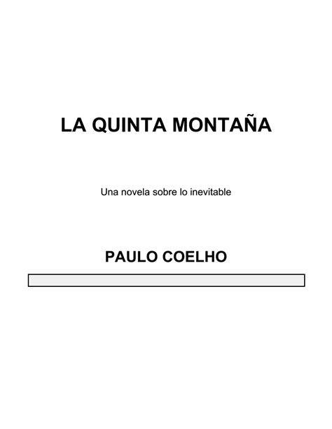 Paulo Coelho La Quinta Monta A Pdf Google Drive