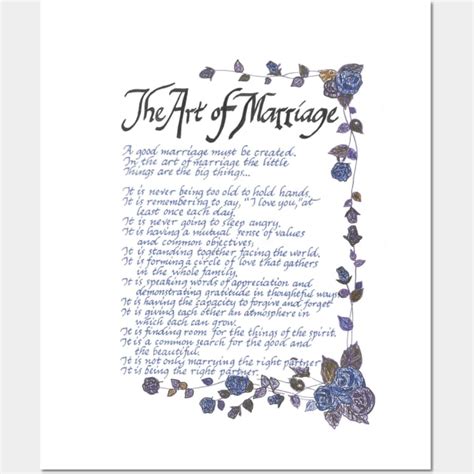 The Art Of Marriage Poem Wedding T Ideas Posters And Art Prints