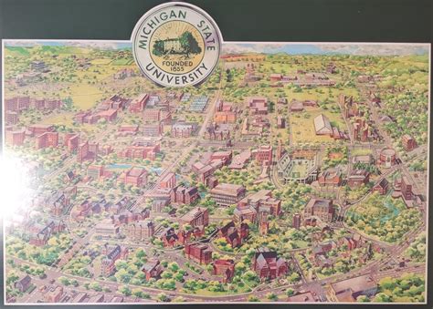 Old Map Of Msu The 90s Msu