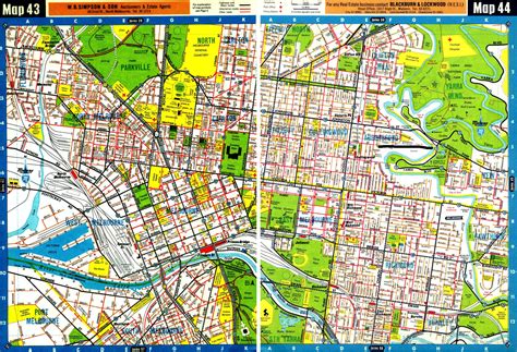 1966 Melway Maps 043 044 East Melbourne Historical Society