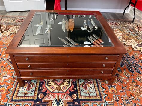 Lot Glass Top Display Coffee Table