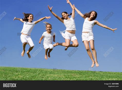 Group Happy Kids Jumping Joy Image And Photo Bigstock