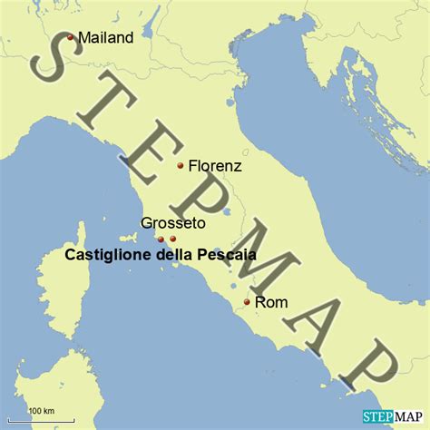 StepMap Castiglione della Pescaia Landkarte für Deutschland