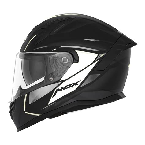 Nox Casque Int Gral Moto Scooter N Xeno Noir Mat Blanc