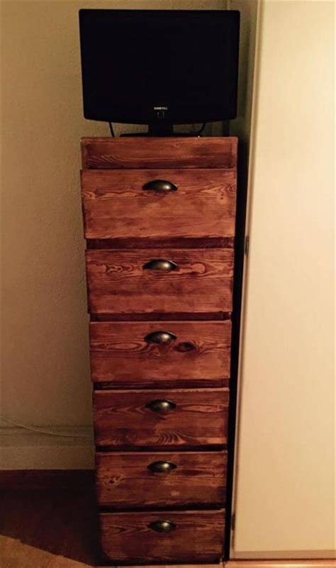 Pallet Wood Chest Of Drawers 101 Pallets