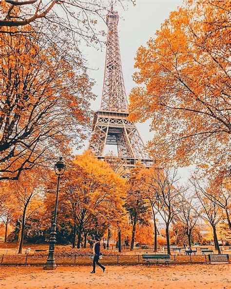 Autumn In Paris France Eiffel Tower Autumn Scenery Travel