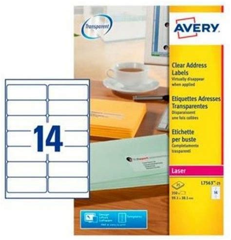 Avery Kleje Etykiety L7563 25 99 1x38 1mm Ceny I Opinie Ceneo Pl