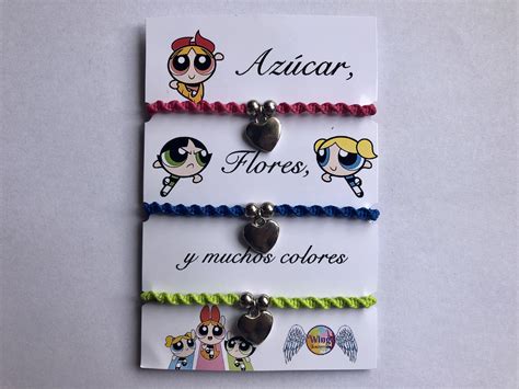 Pulsera Chicas Superpoderosas Pulseras Con Mensaje Pulseras De