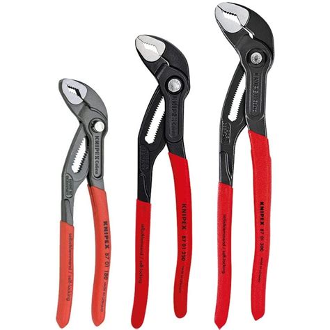 KIT SET 3 PINZE A PAPPAGALLO REGOLABILE KNIPEX COBRA 150 250 300mm