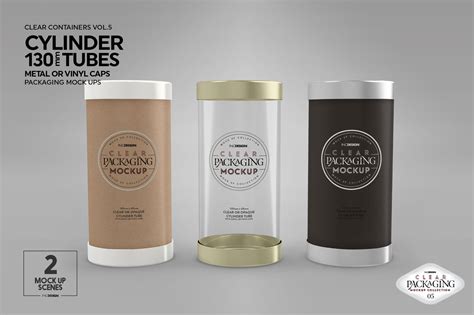 Mm Cylinder Tube Packaging Mockup By Inc Design Studio Thehungryjpeg