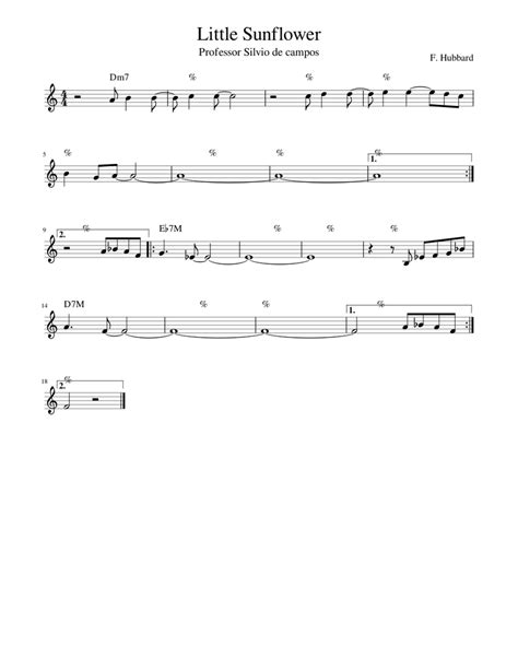 Little Sunflower Sheet Music For Flute Solo