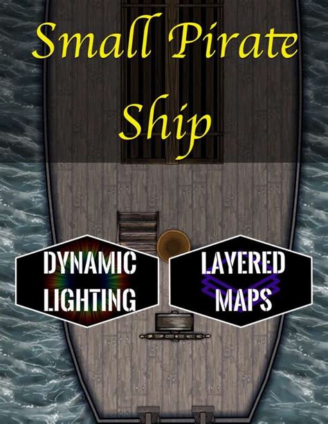 Fantasy Small Pirate Ship Dynamic Lighting Mmpapps Fantasy Maps