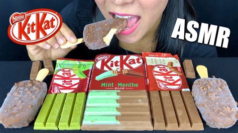 Asmr Kitkat Chocolate Bars And Ice Cream 2 킷캣 초콜릿 리얼사운드 먹방 Lanieatsasmr