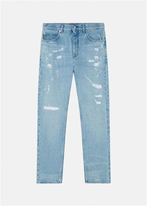 Versace Straight-Leg Denim Jeans for Men | US Online Store | Pants ...