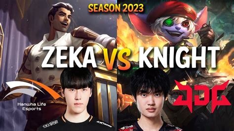 Hle Zeka Vs Jdg Knight Zeka Jayce Vs Knight Tristana Mid Patch