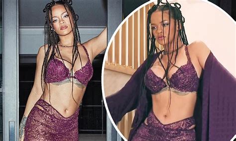 Rihanna Turns Up The Heat As She Sizzles In Lace Lingerie For A Throwback Shoot Daily Mail Online
