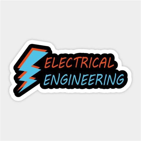 An Electrical Engineering Sticker With The Words Electrical Engineering