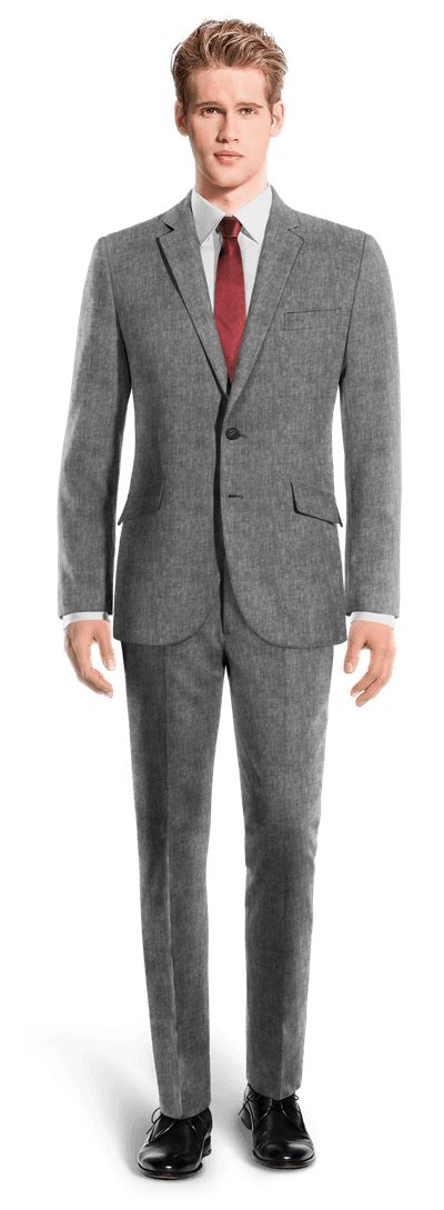 Grey Linen Suit 374 Hockerty