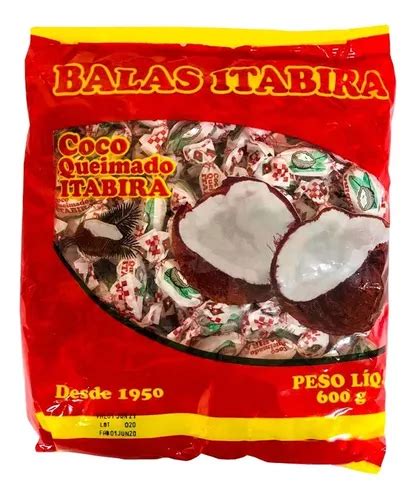 Bala Dura De Coco Queimado Itabira Pacote C Unidades Mercadolivre