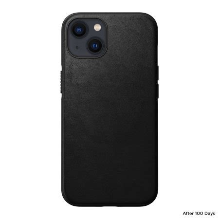 Nomad Horween Leather Modern Black Case For IPhone 13