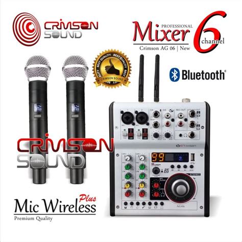 Mixer Channel Bluetooth Dsp Plus Mic Wireless Crimson Ag