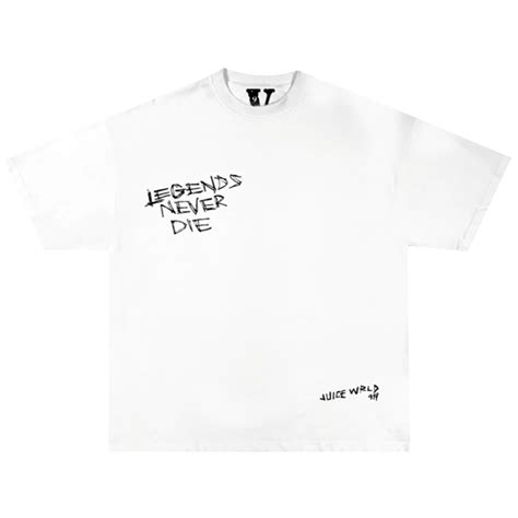 Vlone X Juice Wrld Legends Never Die T-Shirt - White | Editorialist