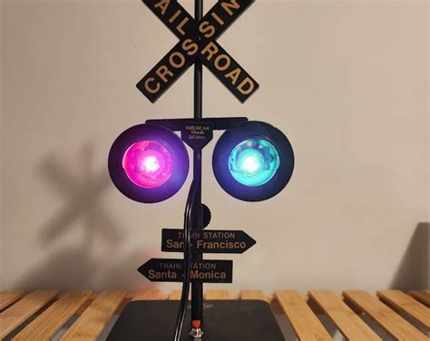 Vintage Toy Railroad Signal With Sounds And Blinking Lights Rr Toy