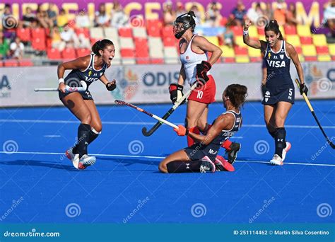 Argentine Team Celebrating A Goal In The Argentina Vs Canada Field